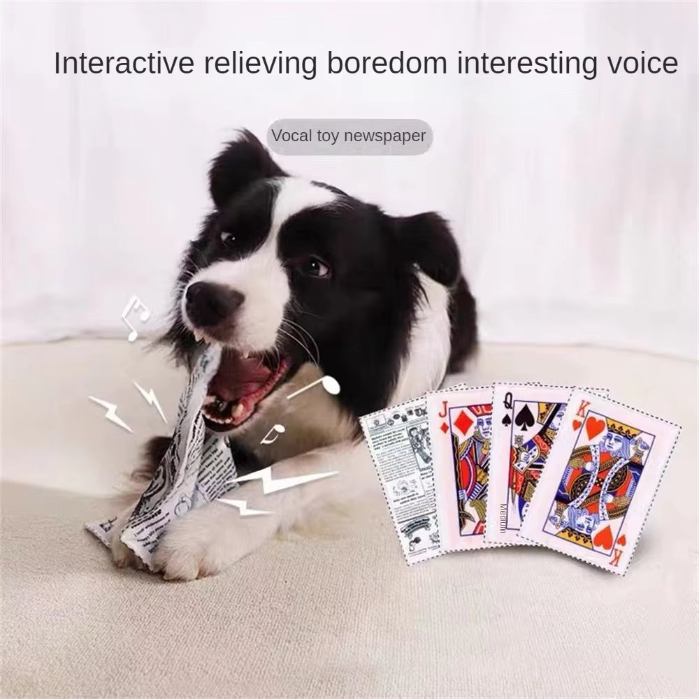 Newspaper Dog Toys Funny Paper Rubbing Sound Small Medium Chew Dog Toys Bite Resistant Tissue Replacement Dog Clean Teeth Toys