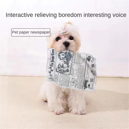 Newspaper Dog Toys Funny Paper Rubbing Sound Small Medium Chew Dog Toys Bite Resistant Tissue Replacement Dog Clean Teeth Toys