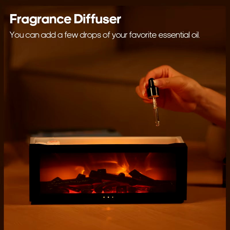 Colorful Flame Aroma Diffuser - 150ml Humidifier with Timer & Remote